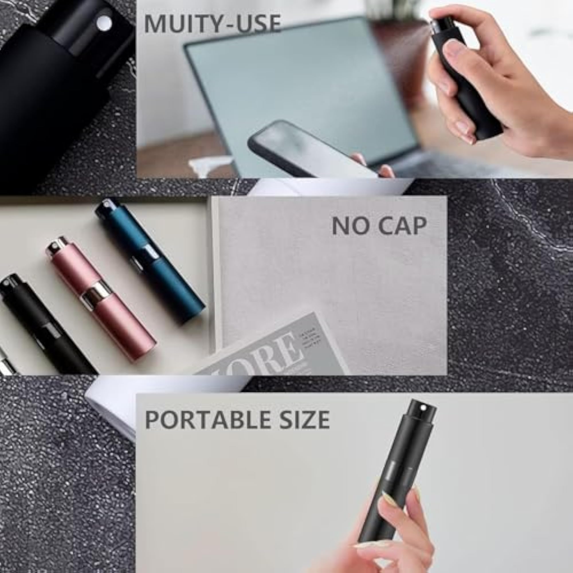 Empty Refillable Atomizer Spray Bottle, Portable Mini