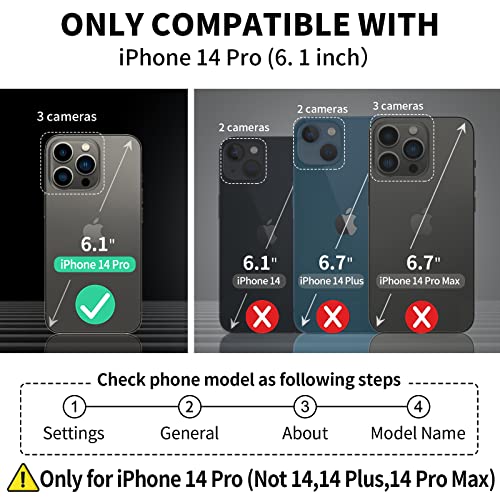 Hoggu Crossbody Iphone 14 Pro Case Wallet With Card Holder, Floral Leather Iphone 14 Pro Crossbody Case With Strap, Kickstand, Zipper Purse, Protective Square Phone Case For Women Girls-Mandala #TOP1