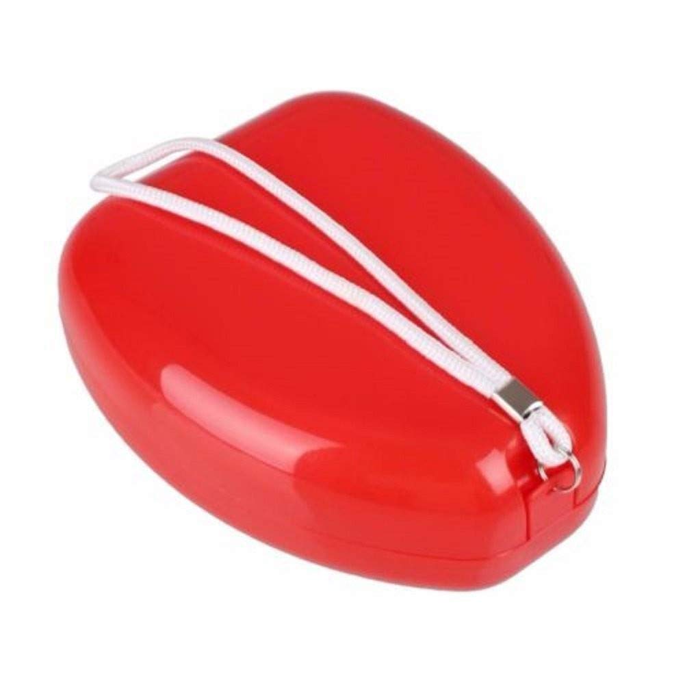 Pocket Mask maschera di rianimazione per respirazione bocca a bocca professionale CPR Mask Resuscitator maschera di plastica dura cpr rossa con custodia per il trasporto (2 pezzi)