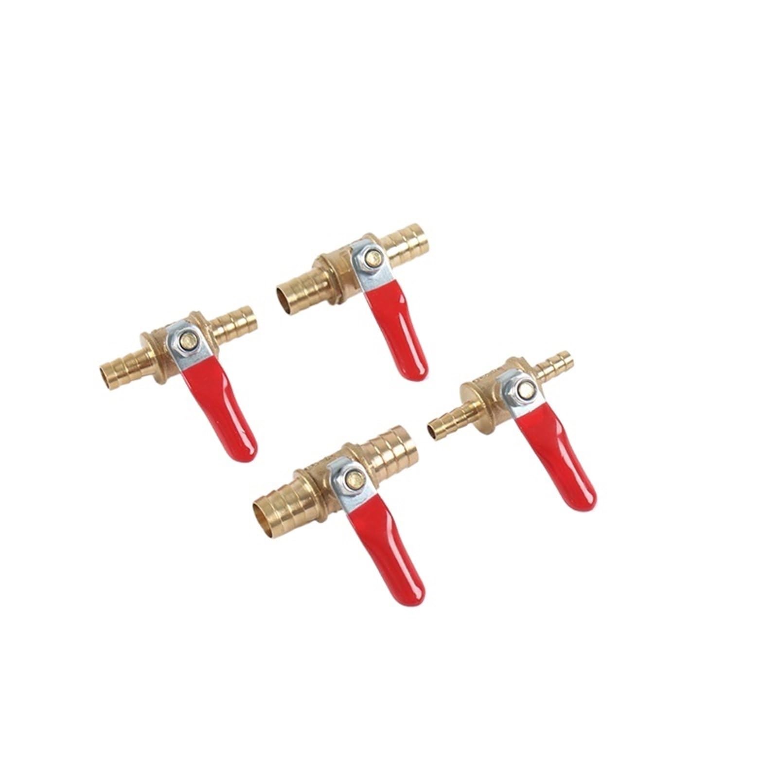 1/4" to 12mm Brass Ball Faucet Shutoff Valve with Hose Barb - Inline Small Ball Valve for Water Control 1pc(6mm)