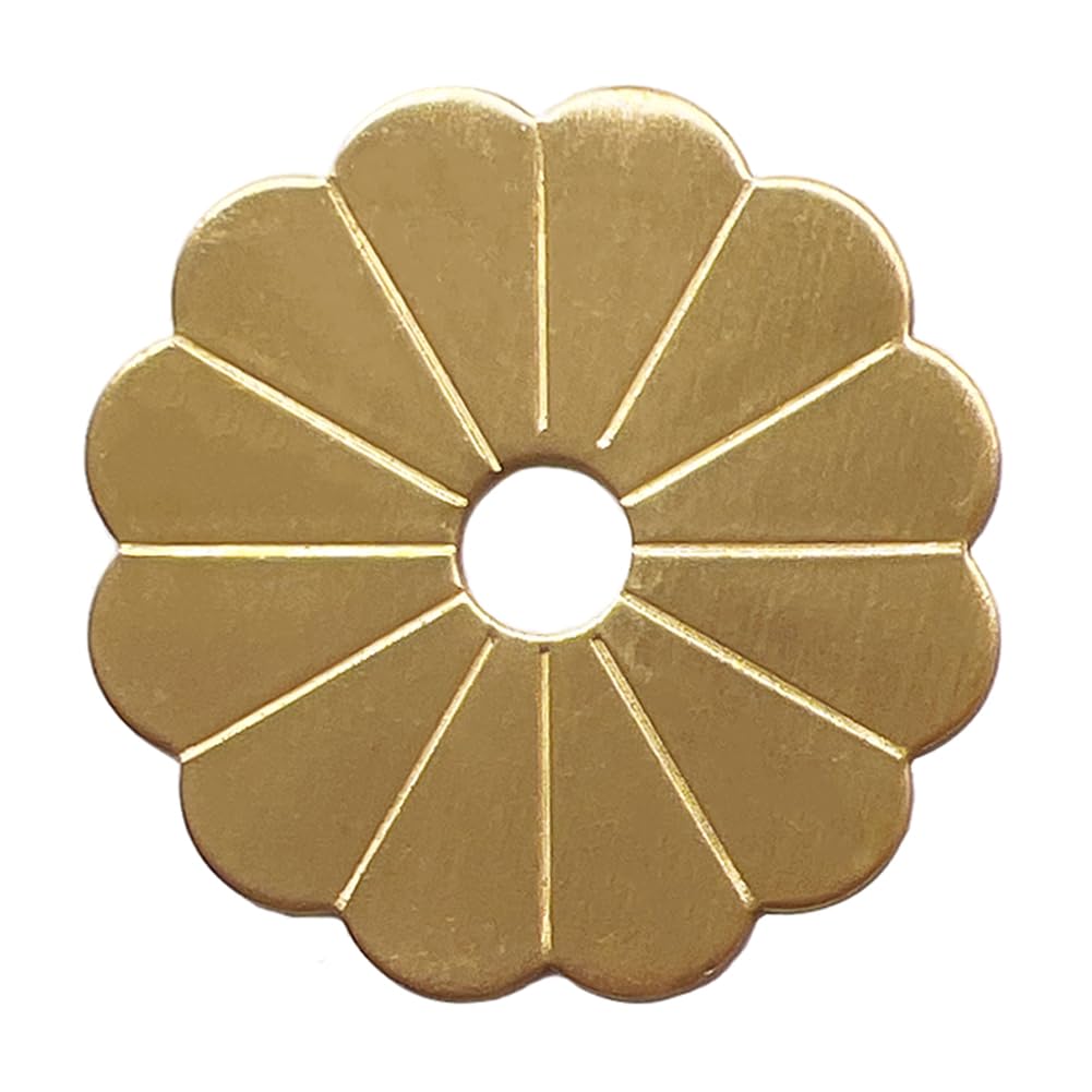Tiazza Brass 10Pcs Backplate Washers Classical Furniture Decoration Gasket Hardware Accessories (Brass)