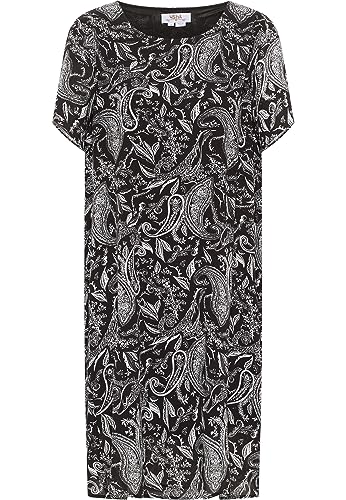 Robe à manches courtes XL femme en maille fluide casual