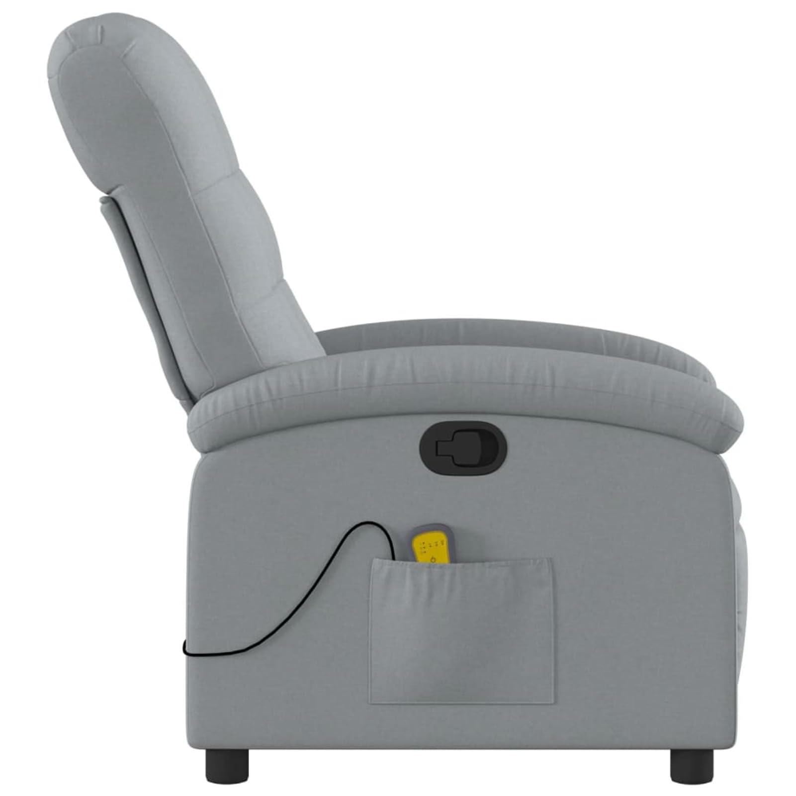 ARKEM Poltrona Relax Elettrica, Reclinabile a Letto E Seduta Ergonomica In Tessuto Per Arredo Salotto, Soggiorno e Ufficio,Poltrona Massaggiante Reclinabile Grigio Chiaro in Tessuto