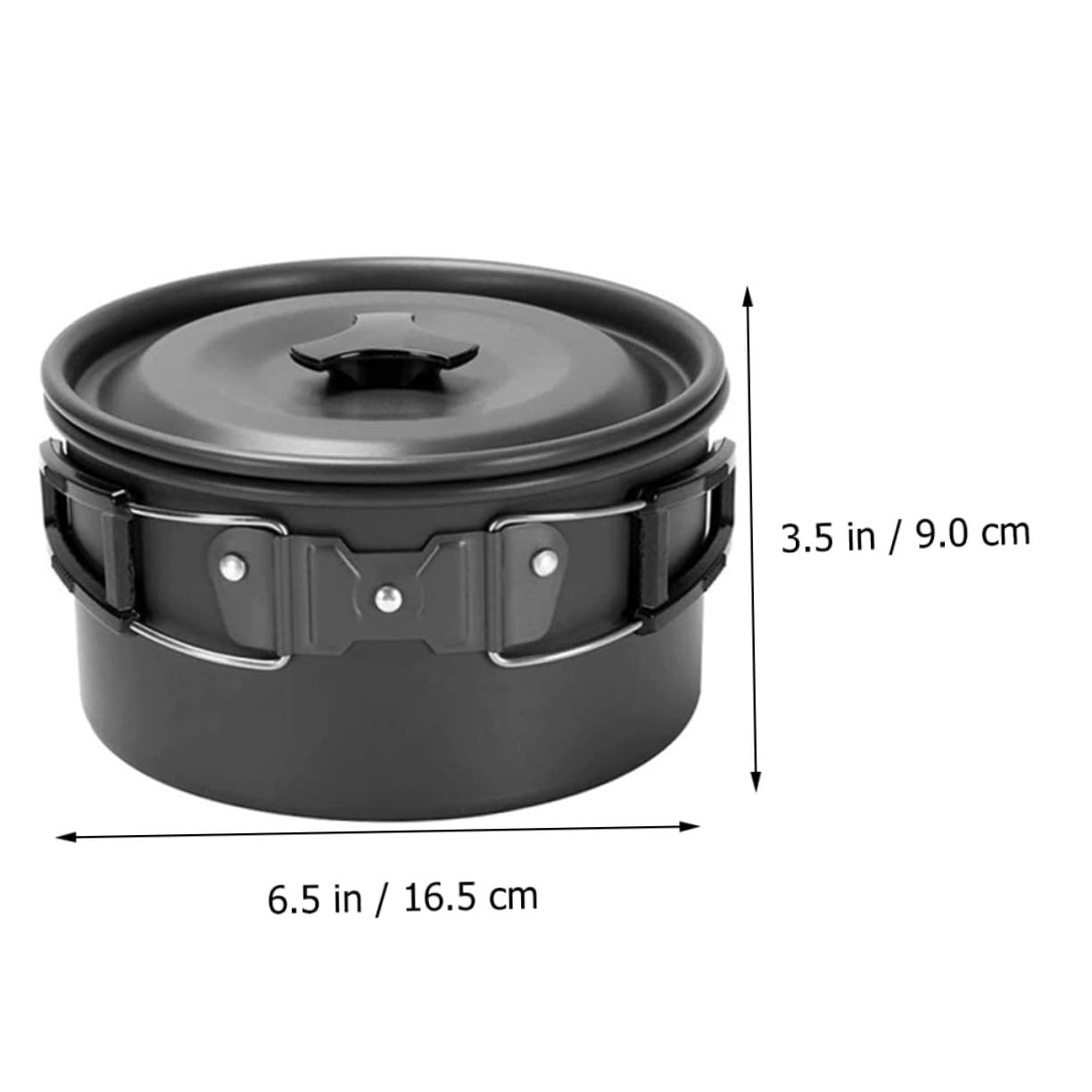 SUPVOX Juego de Utensilios de Cocina para Camping Olla, Tetera y Sarten de Aleación de Aluminio para 2-3 Personas, Portátil Transferencia Rápida de Calor y Agarre Firme Adecuado