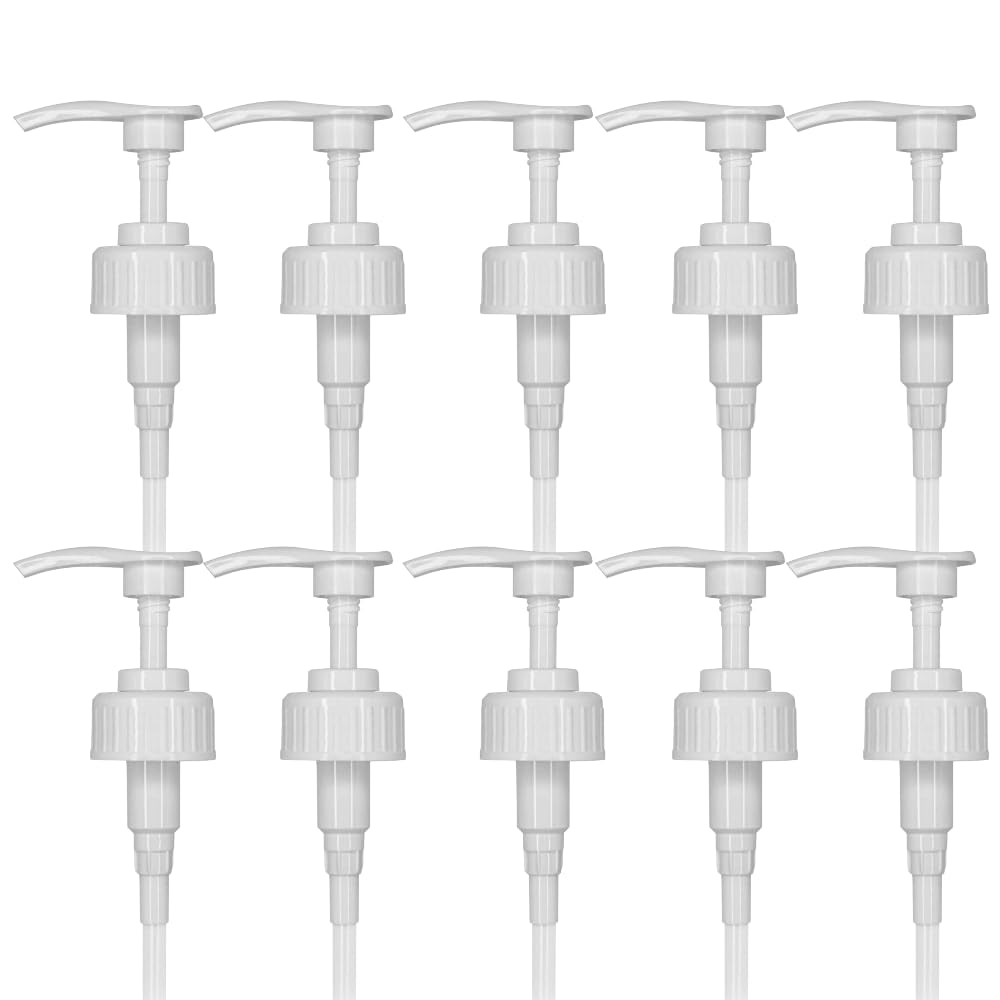5 Litre Pump Dispenser Pelican Dispenser Pump for 5 Litre Container - 4ml Dose Ideal for Shampoo, Alcohol, Oils etc 38mm Ideal for Hand Sanitiser, Soap, Shampoo. (10 Pump + Dip Tubes)