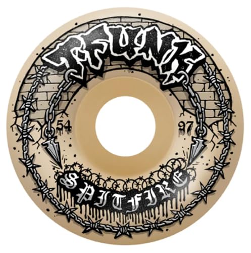 Spitfire Skateboard Wheels 54mm F4 97A T-Funk Raw Radial Full Natural