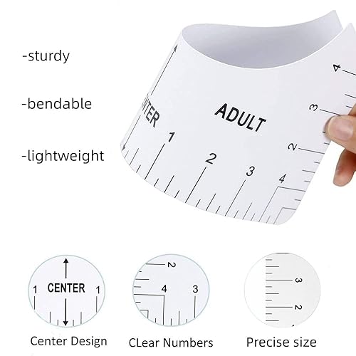 Miniatura 4 de Hojas de teflón de cinta térmica, 3 hojas de teflón para prensa de calor de 16 x 20 pulgadas, guía de regla de camiseta para alineación de vinilo