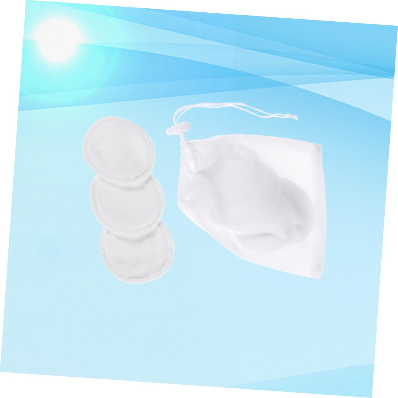SHOWERORO 1set Feeding -Overflow Pad Breastfeeding Pads with Drawstring and Bags Thick Breathable Nursing Essential for Lactating Mothers