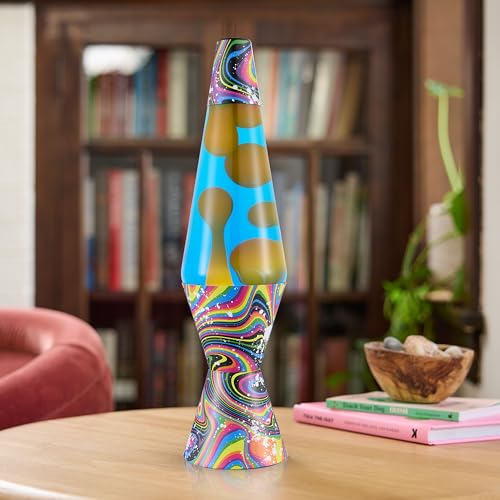Image of Lava The Original Lamp - 14.5 inch Splattered Distortion - Classic Liquid Motion Lamp - Orange Wax and Blue Liquid - Item #2427 (Amazon Exclusive)