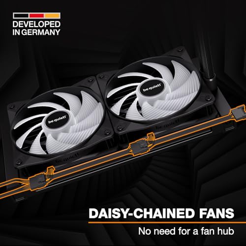 Image of be quiet! Pure Loop 3 LX 240 mm, All-in-One Water Cooling, 2 Light Wings LX 120 mm PWM High-Speed Fans, ARGB Cooling Block Featuring 10 Included Lighting foils, Very high Cooling Performance