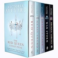 The Red Queen Collection Series Books 1 - 5 Box Set by Victoria Aveyard (Red Queen, Glass Sword, King's Cage, War Storm & Broken Throne) 0063443996 Book Cover