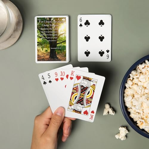 Baraja de 52 cartas tamaño póker Jeremiah 29:11 inspiracional miniatura 2