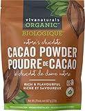Viva Naturals Organic Cacao Powder, 2lb - Unsweetened Cocoa Powder With Rich Dark Chocolate Flavour, Perfect for Baking & Smoothies - Certified Vegan, Keto & Paleo, Gluten-Free & Non-GMO, 907 g