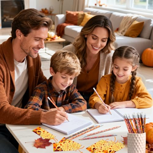 Set de 120 lápices de grafito para otoño y Día de Acción de Gracias miniatura 6