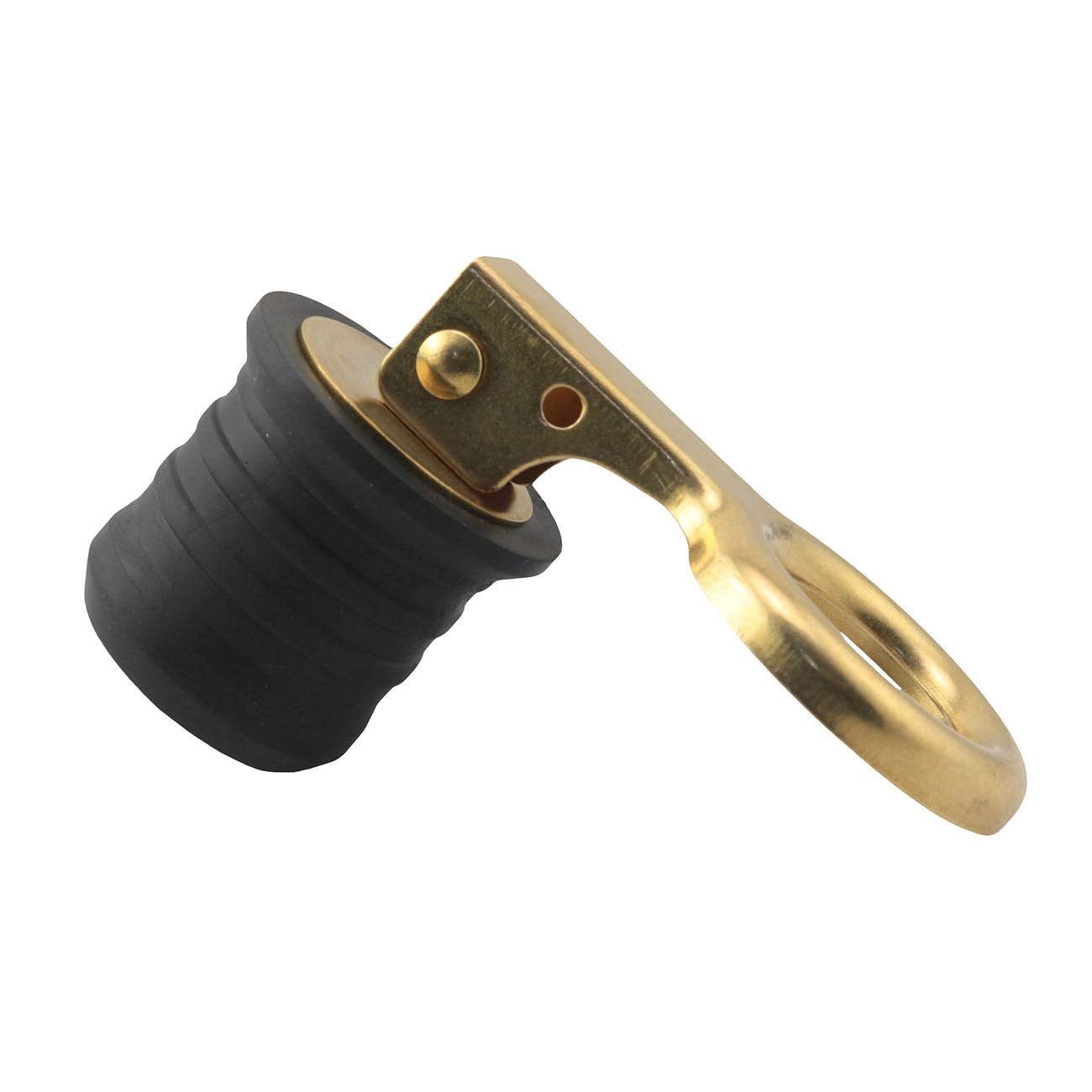 SQXBK Marine Brass Water Plugs for 1-1/4 Outlets Deck Seal Plugs Brass Snap Handle Rubber Buckle Tight Flip-Top Hull Plugs Marine Drain Plugs Stainless Steel Snap Handle with Rubber Boat Drain Plugs