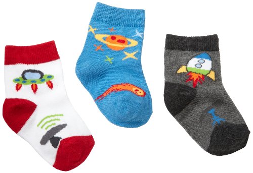 Jefferies Socks Boys 2-7 Outer Space 3 Pack Triple Treat