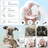 Dog Paw Cleaner Hundepfotenreiniger Haustier Pfote Reinigungsset mit 150ml/5.12fl.oz Sauberer Schaum Mikrofaser Handtuch Füße Balm Elektrische Pfote Trimmer mit LED Licht Nagelknipper