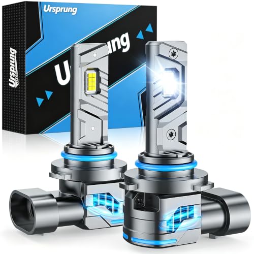 Image of Ursprung 9006 Light Bulbs, 140000LM Brightness Gain 6500K Cool White | Dual Copper Tube Heat Dissipation, CANBUS Compatible 9006 Turn Signal Fog Light, 360 Beam Angle, 80K+ Hours Life, Pack of 2