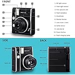 Fujifilm Instax Mini 40 Instant Camera Vintage Black. + Fujifilm Value Pack (40 Sheets) + Shutter Accessories Bundle, includes Vintage Style Compatible Carrying Case, Black Photo Album 64 Pockets - Image 3