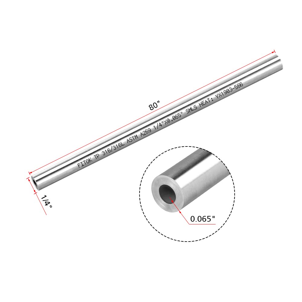 FITOK 316/316L Stainless Steel Seamless Tubing 1/4