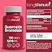 LongLifeNutri Quercetin 1000 mg with Bromelain 200mg & Centrophenoxine 300 mg Bundle – 120/120 Vegan Capsules, 2–4 Month Supply, Respiratory Bioflavonoid, Non-GMO, GMP Certified, Made in USA