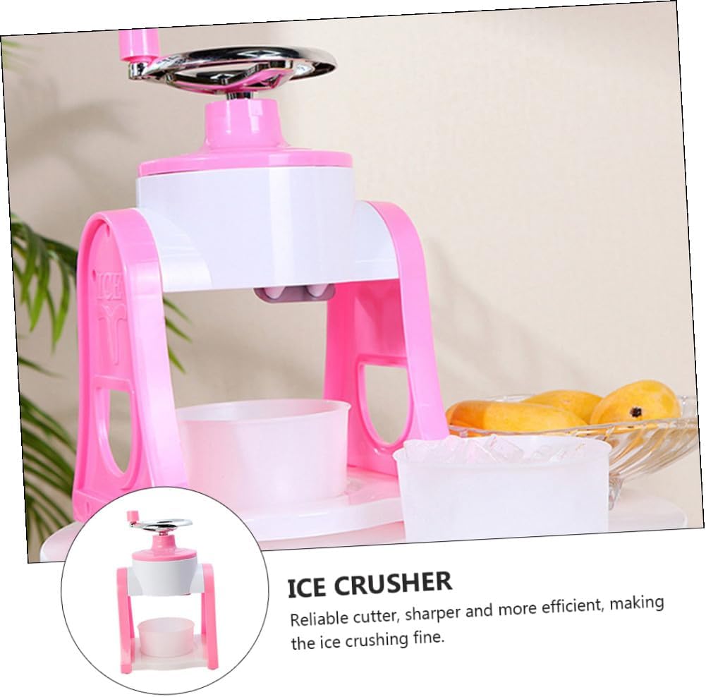 Manual Ice Crusher Hand Operated Kitchen Ice Shaver for Home Use Compact Design Easy to Use for Smoothies and Cocktails