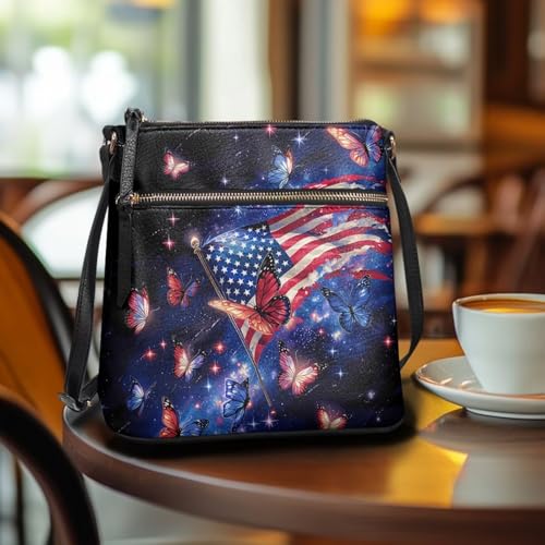 Image of Leather Purses for Women, Leather Hobo Bags for Women Travel Sling Purse Triple Zippered Pockets Shoulder Bag
