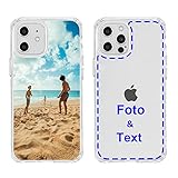 [Hochwertige Personalisierte Handyhülle] : Für Apple iPhone 12 / 12 Pro. Ein individuelles Bild / Logo und / oder Text auf der durchsichtigen Rückseite macht Ihr Handy einzigartig und auffällig. Der hochwertige Druck wird von unserem professionellen UV-Drucker so erstellt, dass er perfekt und direkt auf Ihrer Handyhülle intakt ist. Die Aufdrücke sind lange haltbar und widerstandsfähig gegen ausbleichen. KEIN AUFKLEBER AUF DEN FALL GEKLEBT !!!