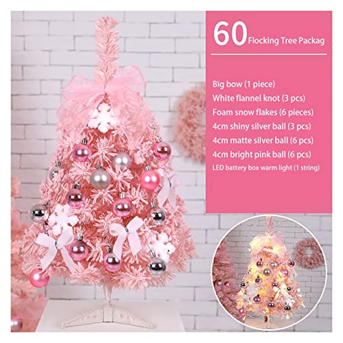Rnntrur Charm Desktop Mini Christmas Tree, Pink And Blue 60Cm Flocking Christmas Tree Set, Diy Christmas Cedar Christmas Decoration Magical Creation (Color : Christmas Tree) #TOP1