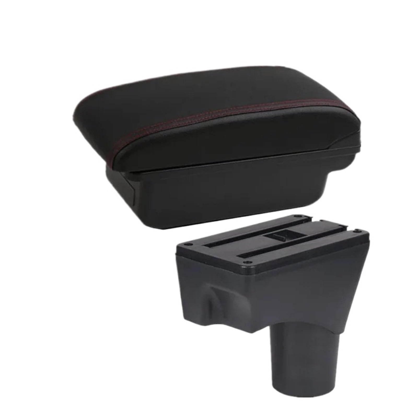 UMDJJU For Nissan For March For Micra K13 MK4 IV 2010-2023 Car Armrest Box Storage Interior Accessories Car Centre Console Armrest Box(A1 Black red NO USB)