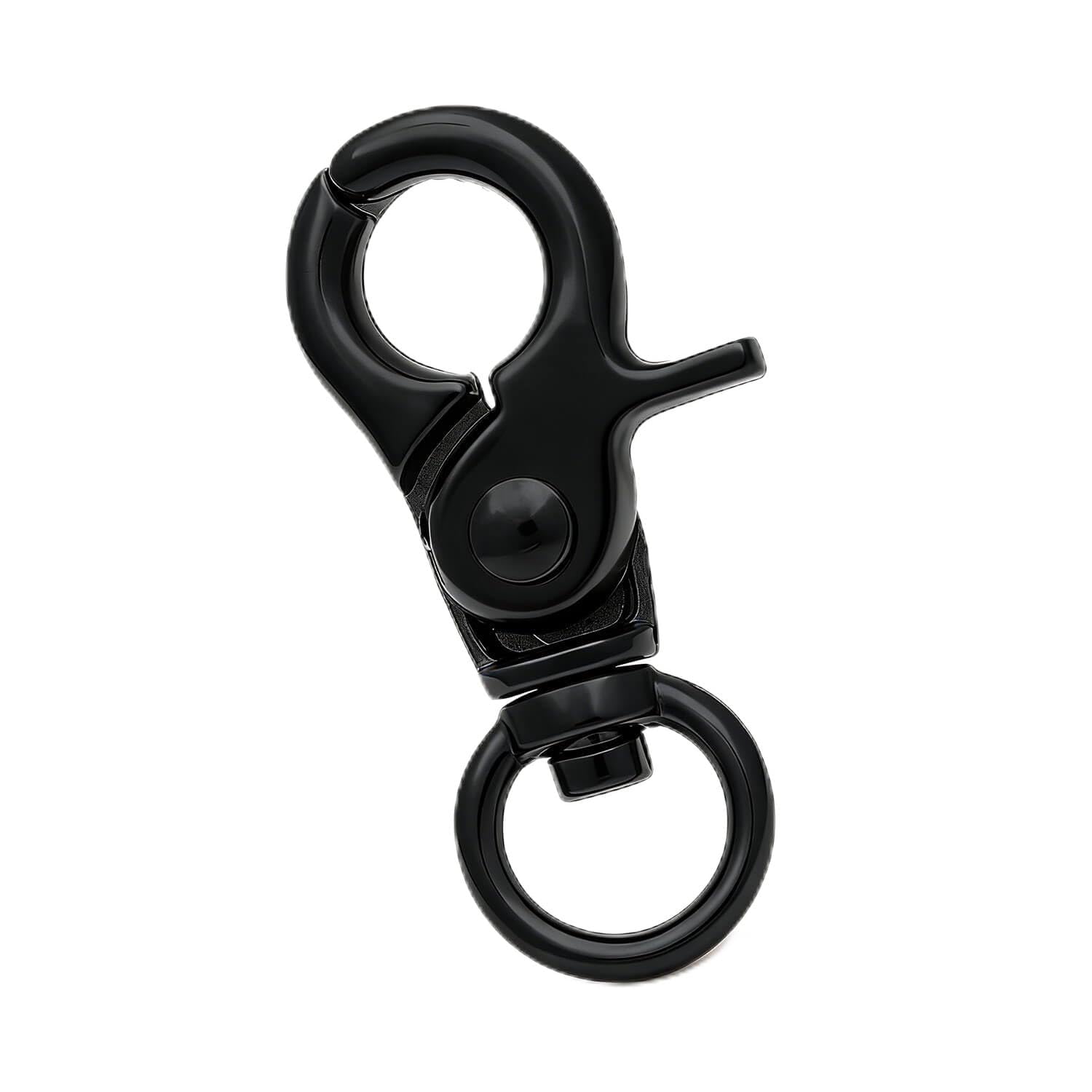 Wuuycoky Black 1.5" Inner Diameter Oval Ring Pliers Buckle Lobster Clasps Swivel Snap Hooks Pack Of 6