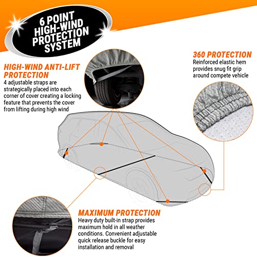 Armor All Heavy Duty Premium All-Weather SUV Car Cover by Season Guard; Max Protection from Sun Rain Wind & Snow for SUV or CUV up to 205" in Length; Indoor & Outdoor Covers; Grey by Season Guard - Image 5
