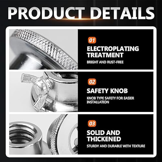 2 PCS Nut Anti-Slip 25mm Standard Barbell Spin-Lock Collars Screw Clamps Dumbell Weight Lifting