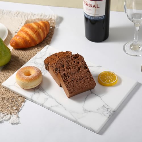 Tabla de cortar rectangular de mármol Arabescato 30x20 cm miniatura 6