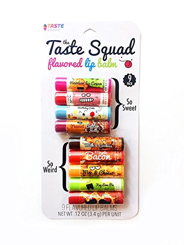 Taste Squad Flavored Lip Balm, 9 Pack