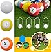 HWMUH Inflatable Football Snooker Billiards Set for Backyard and Garden, 16Pcs Leather Football Pool Kick Billiards Set Snookball Footpool Adult Outdoor Game Entertainment-15cm