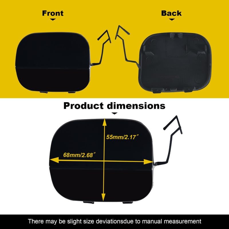 Car Front Bumper Tow Hook Cover Compatible with Porsche Cayenne 2019 2020 2021 2022 2023 9YA 9Y0 Fit Base GTS S Turbo Sport 2.9L 3.0L Trailer Cover Cap 9Y0807156G2X Small Lid Towing Eye Cap