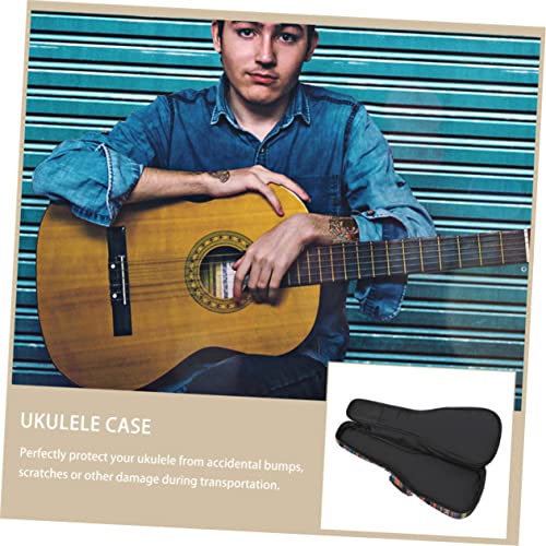 WHAMVOX Bolsa de ukulele de lona mini mochila simples mochila bolsa de armazenamento bolsa de guitar
