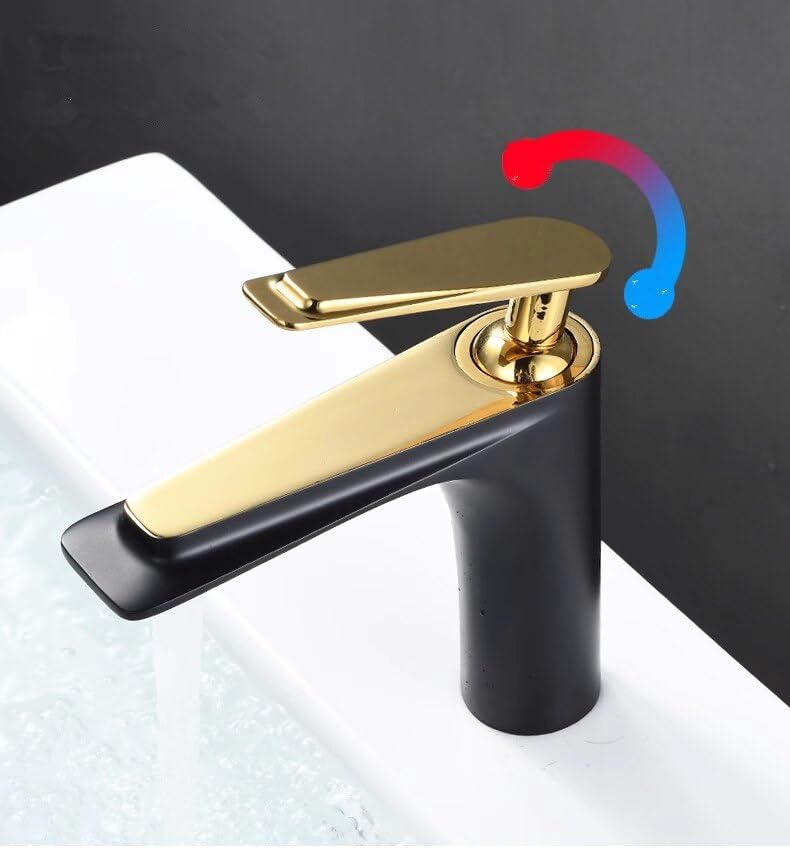 Robinet de salle de bain eau chaude et froide en laiton durable et robuste - 3