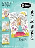 Divinity Boutique (22379N) Greeting Card Assortment: Praying for You, Angels 5 x 7 Inch, Set of 12 - 3 sets of each 4 designs