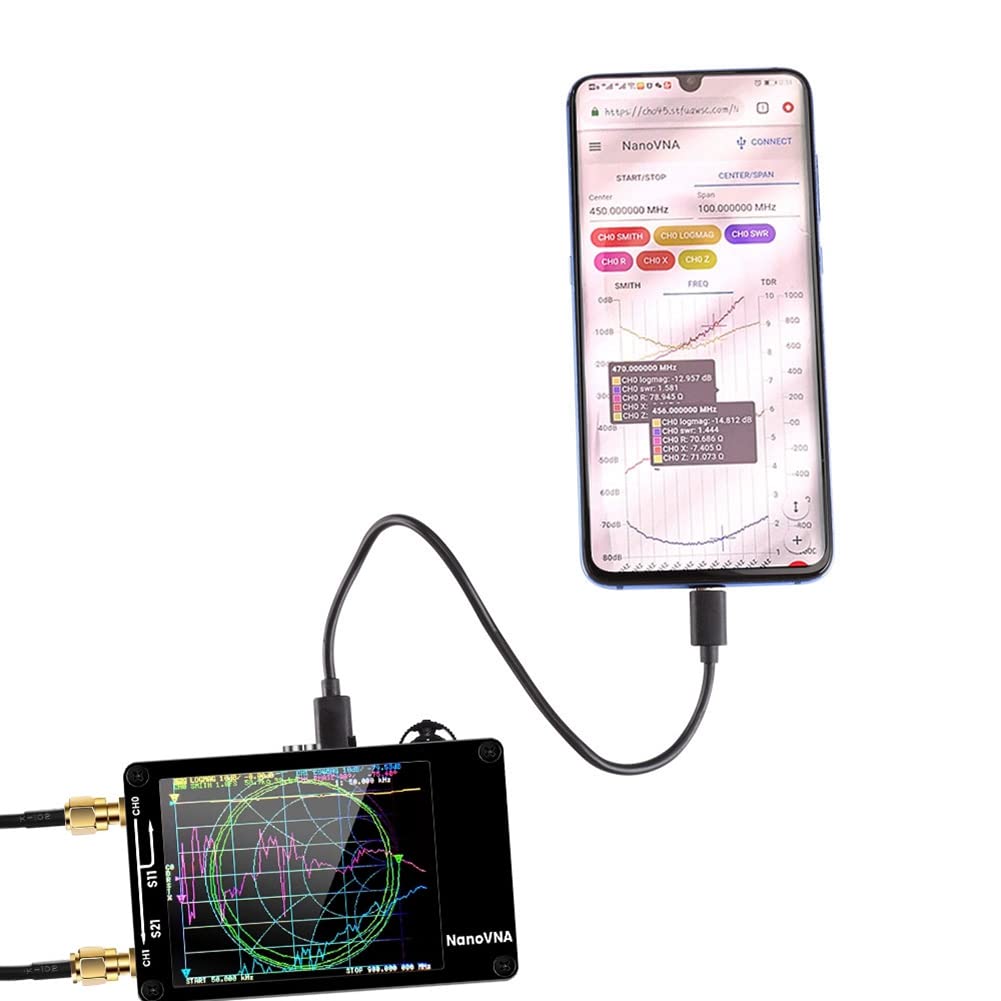 melairo Analyseur D'Antenne RéSeau Vectoriel -H AméLioré 10KHz-1.5GHz MF HF VHF UHF pour Lecteur de Carte SD Testeur NuméRique