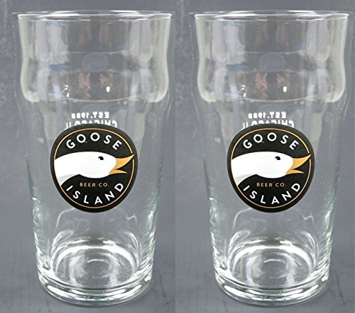 Juego de 2 vasos de pinta de cerveza de Goose Island