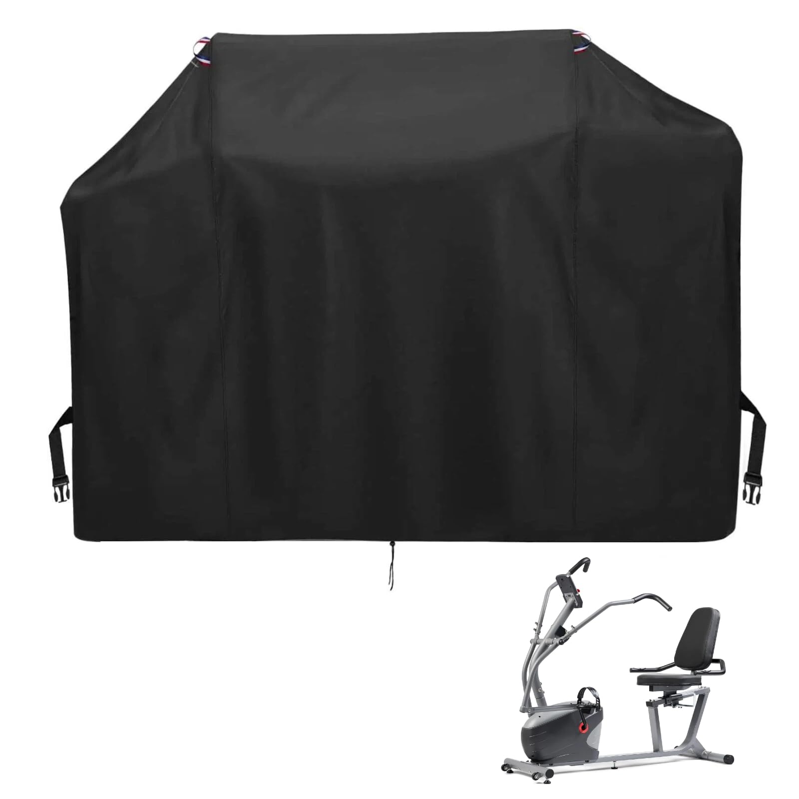 Elliptical Exercise Machine Cover for Sunny Health and Fitness Smart Recumbent Bike,Heavy Duty Fitness Equipment Cover for Cycling Workout Machine,64"L x 29"W x 48"H-image-39