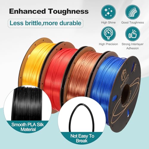 Filament PLA Soie 1.75mm Quarkzman anti-cassure haute précision noir - 3