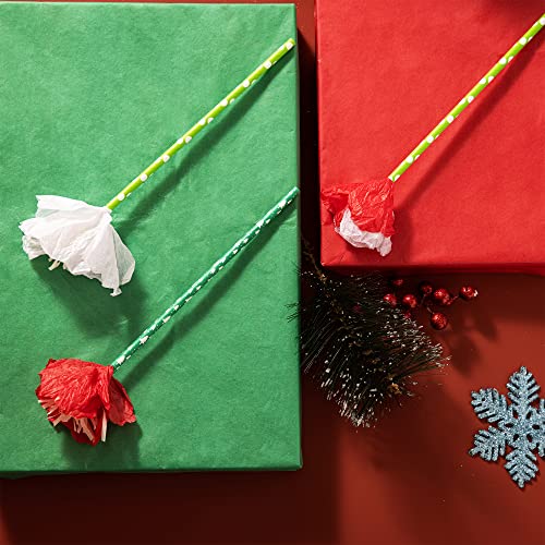 Joyin 180 Sheets 20" X 20" Christmas Tissue Paper Assortment (Red, Green & White); 60 Sheets Per Color Easy And Fast Gift Wrapping Accessory For Christmas Gifts And Wine Bottles #TOP7