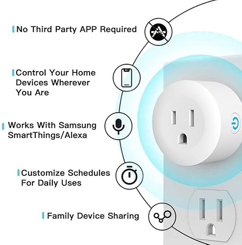 Miniatura 2 de Enchufe inteligente, DOGAIN Zigbee Smart Plugs Outlet funciona con ST y Echo Plus Hub Control de voz compatible con Alexa y el Asistente de Google