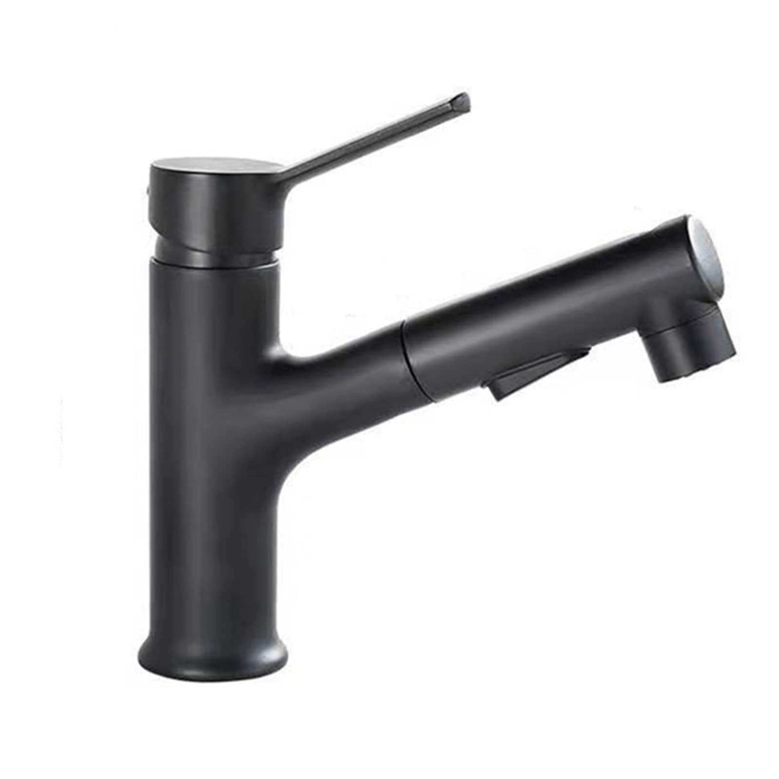 Robinet de salle de bain avec douchette extractible mitigeur noir Nero