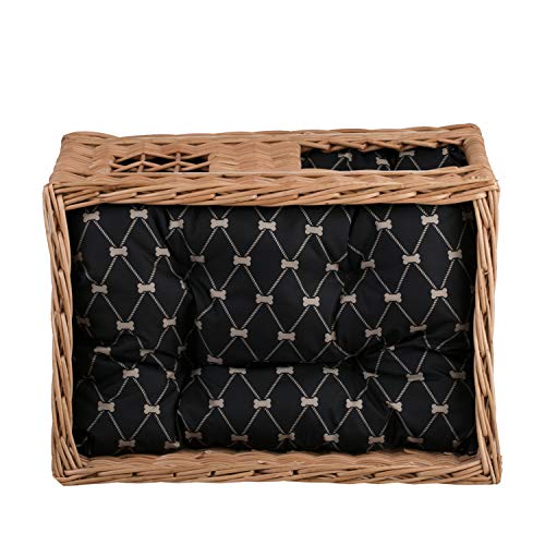 Panier pour animaux en osier cocon protecteur double couchage chat - 7