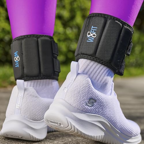 W8FIT Adjustable Ankle Leg Weights Set of 2 Washable with Removable Weights 3.5 LB set (Small 7”-10”) - image 2