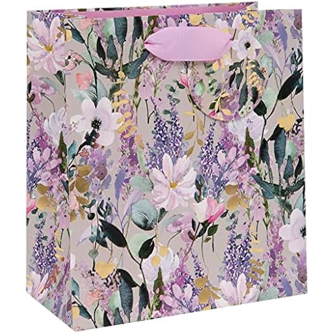 Glick Luxury Purple Floral Gift Bag Cover